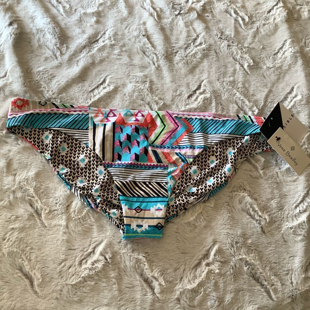 Nwt Vera Bradley multi print bikini bottom size XL